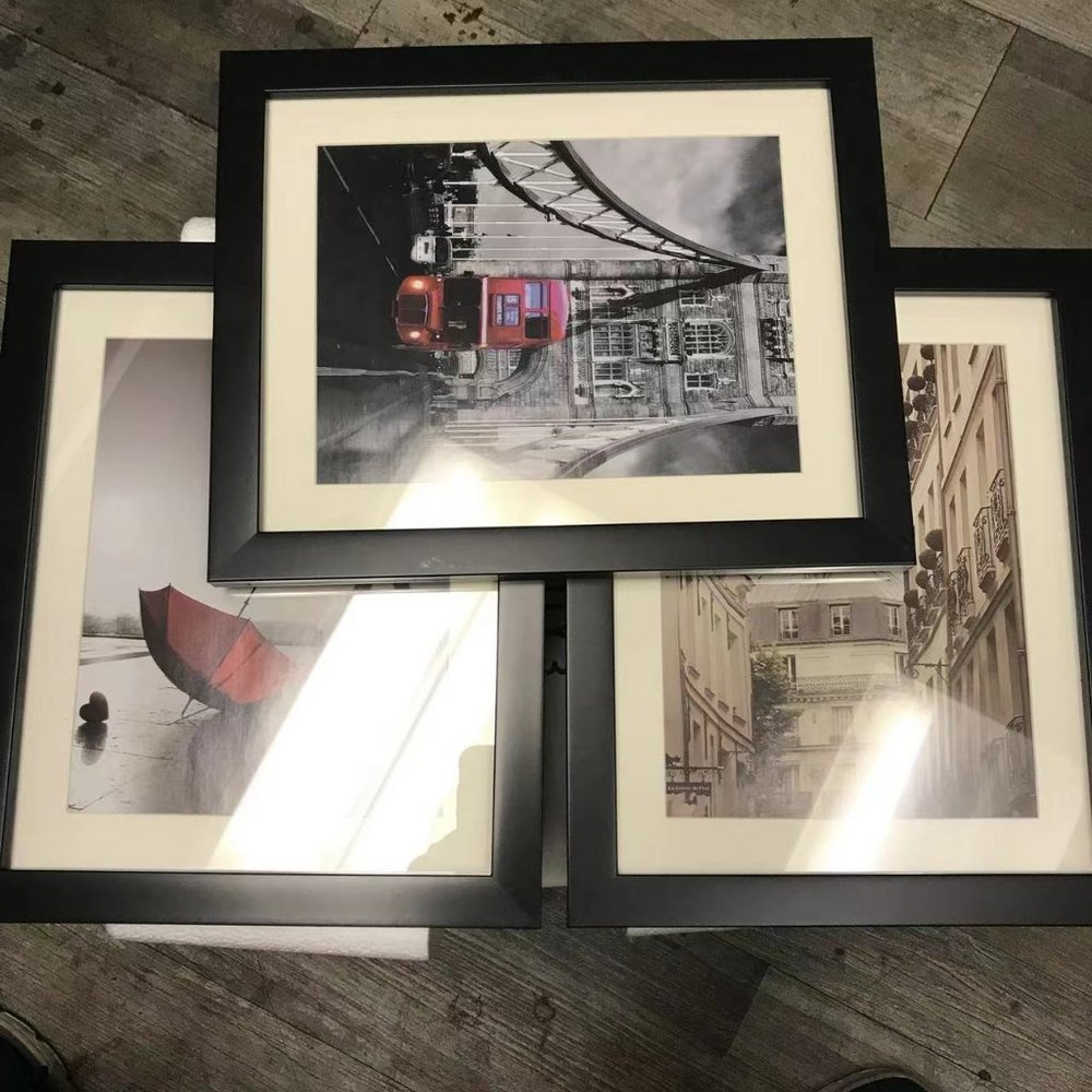 photo setting , wall decoration paintings , 3 pcs set . extra pictures including